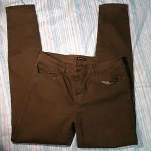 Massimo Dutti Seaweed Color Suede Pants